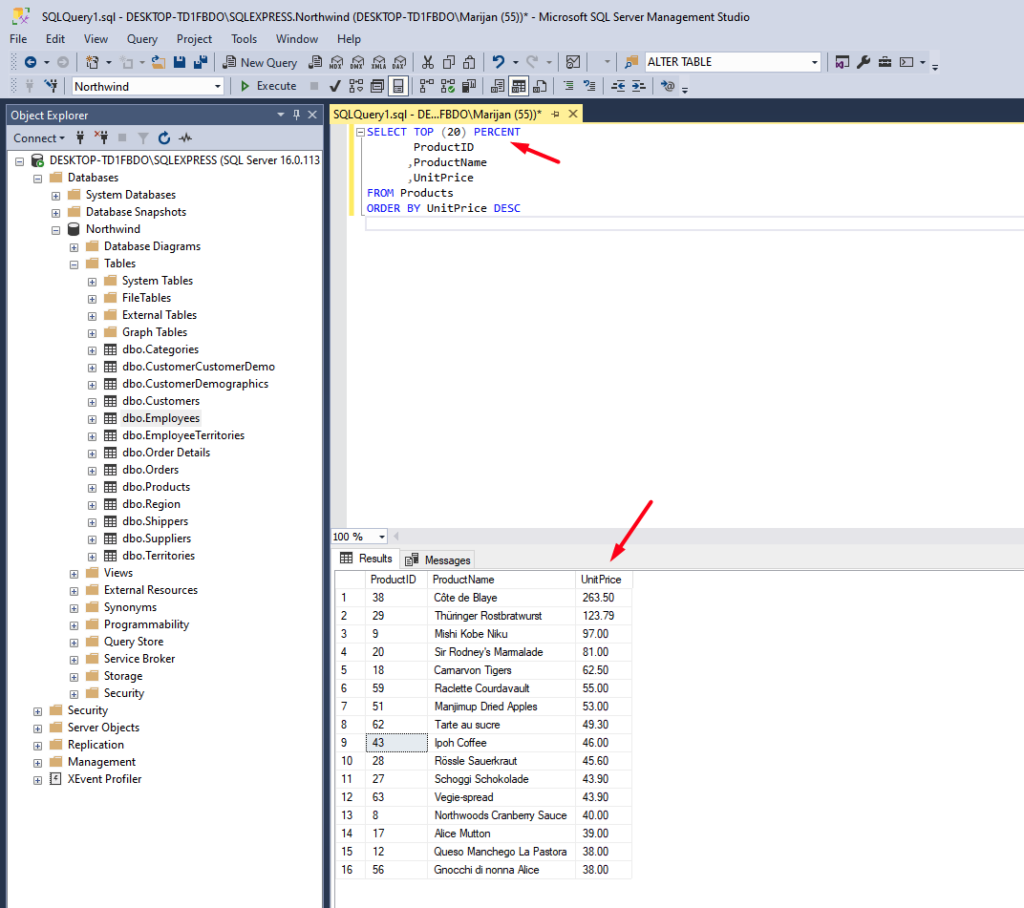 Limit Results on SQL Server by Percentage