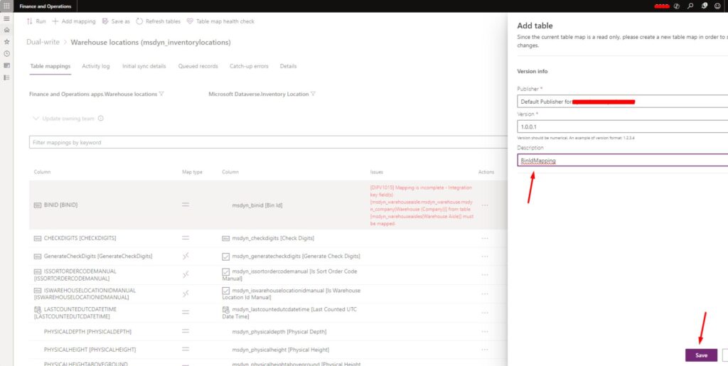 Dual-Write Warehouse locations (msdyn_inventorylocations)