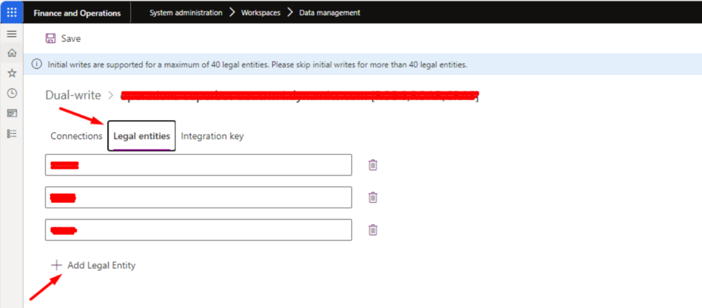 D365FO Dual-write legal entities