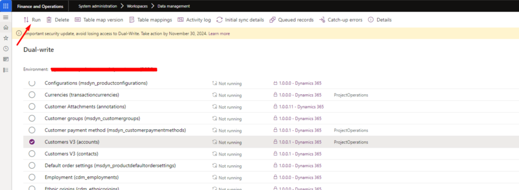 D365FO Dual-Write Initial Sync