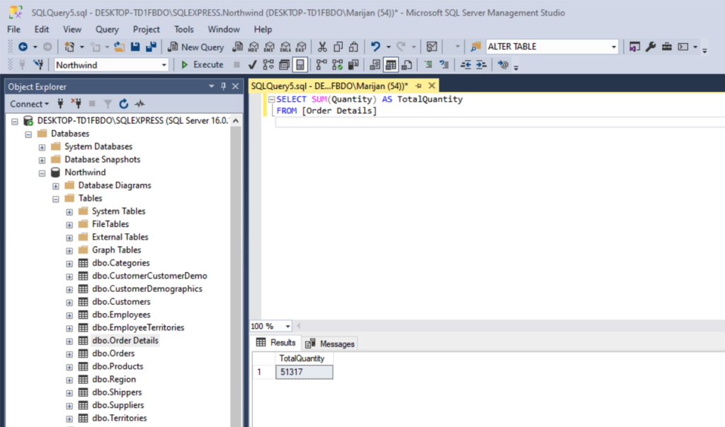 SQL SUM Function