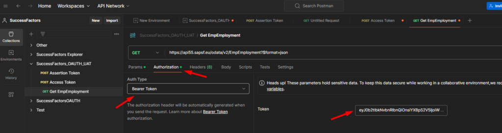 SuccessFactors Bearer Token