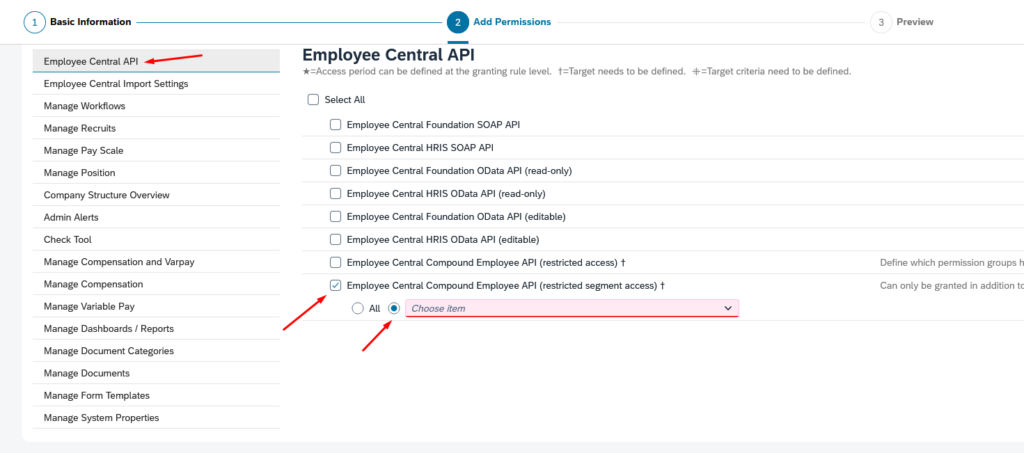 SuccessFactors Manage Permission Roles