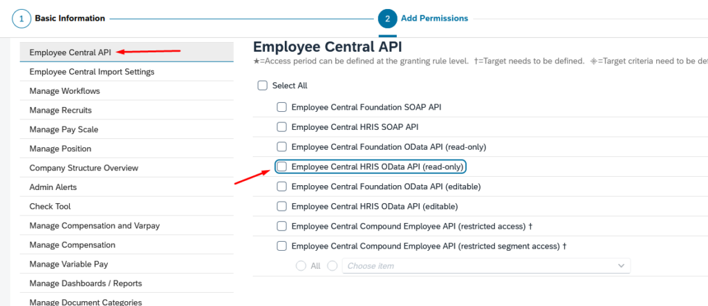 Employee Central HRIS OData API